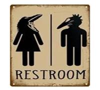 Man Lady Funny WC Sign Metal Poster Toilet Plate Tin Plaque KTV Bar Shop Bathroom Wall Decor Mural Home decoration 8 X 12 Inch(8)