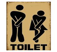 Man Lady Funny WC Sign Metal Poster Toilet Plate Tin Plaque KTV Bar Shop Bathroom Wall Decor Mural Home decoration 8 X 12 Inch(3)