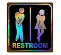 Man Lady Funny WC Sign Metal Poster Toilet Plate Tin Plaque KTV Bar Shop Bathroom Wall Decor Mural Home decoration 8 X 12 Inch(12)