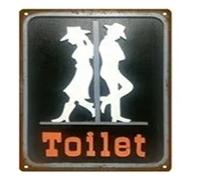 Man Lady Funny WC Sign Metal Poster Toilet Plate Tin Plaque KTV Bar Shop Bathroom Wall Decor Mural Home decoration 8 X 12 Inch(11)