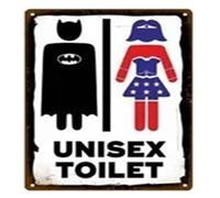 Man Lady Funny WC Sign Metal Poster Toilet Plate Tin Plaque KTV Bar Shop Bathroom Wall Decor Mural Home decoration 8 X 12 Inch(10)