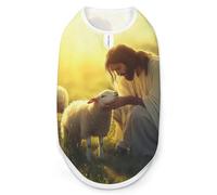 Man Lambs Cute Dog Shirt Sleeveless Soft Breathable Pet Apparel Tank Top Summer Cool M