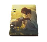 Man Lambs Trendy Notebook Binder A5 Slim Foldable Binder 6 Metal Ring Refillable Paper Notepad