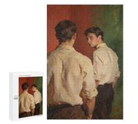 Man Looking Over Shoulder at Reflection Jigsaw Puzzle for Adults And Families, 1000 PCS, A Creative Way to Unwind after A Busy Day, for Cosy Nights