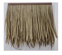 Man-Made Thatch Fake That Fake Straw PE Plastic Artificial Thatch Roof Antique Brick Decorative Garden Scenery Palm Thatch Runner Roll(Yellow c,8pcs)
