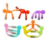 Man Magnetic Toy - Flexible Synthetic Rubber Octet, Miniature Humanoid Silhouette, Translucent Colorful Figurine, Pliable Interconnected Posable Plaything Accessory | Attachment for Kitchenett