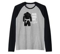 Man Mind Mat Jiu-Jitsu Philosophy Raglan Baseball Tee