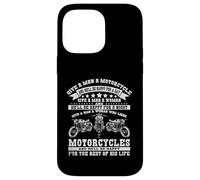 Man Motorcycle Women Happy Best Life Biker Husband Wife Case for iPhone 14 Pro Max
