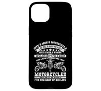 Man Motorcycle Women Happy Best Life Biker Husband Wife Case for iPhone 15 Plus