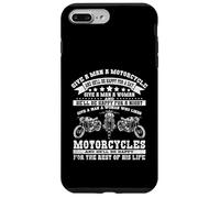 Man Motorcycle Women Happy Best Life Biker Husband Wife Case for iPhone 7 Plus/8 Plus