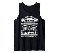 Man Motorcycle Women Happy Best Life Biker Husband Wife Tank Top