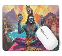 Man Mouse Mat, Small Mouse Pad Owl Waterproof Gaming Mousepad, Mini Desk Mat 34 x 28 cm with Anti-Slip Base, Stitched Edges Mousepad, Keyboard, Mousemats for Desk, Office, Gifts for Women p1j-865