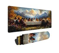 Man Mouse Pad Large 36x12inch, The Last Supper Gaming Mouse Pad Waterproof Desk Mat with 3MM Stitched Edges, Non-Slip Rubber Base Mousepad Computer Accessories for Gaming, Laptop, Office -hjw26013E