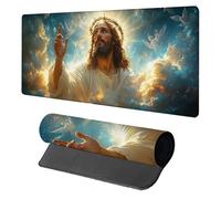 Man Mouse Pad, Mouse Mat 1200x600x3mm, Stitched Edge Design XXL Desk Mat Large, Desk Accessories Gaming Mousemat, Office Accessories Keyboard Pad, for Gaming PC Office Large Mousepad, Blue W-6974