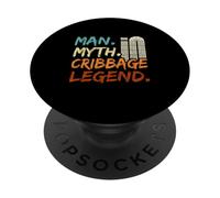 Man Myth Cribbage Legend Crib Board Player PopSockets Adhesive PopGrip