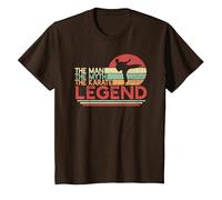 Man Myth Karate Legend | Karate Fighter T-Shirt, Youth, Brown, 2T