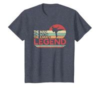 Man Myth Karate Legend | Karate Fighter T-Shirt, Youth, Heather Blue, Medium