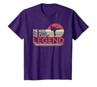 Man Myth Karate Legend | Karate Fighter T-Shirt, Youth, Purple, 2T