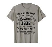 Man Myth Legend October 1939 84th Birthday Gift 84 Year Old T-Shirt