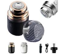 Man Nose Hair Trimme, Portable Multifunctional Capsule Shaver - Compact & Convenient Men's Electric Razor with Washable Capsule Knife (Black)