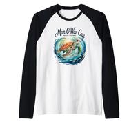 Man-O-War Cay, Abaco, Bahamas Sea Turtle Raglan Baseball Tee