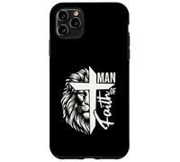 Man of Faith Lion Cross Christian Graphic Design Case for iPhone 11 Pro Max