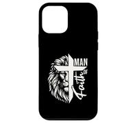 Man of Faith Lion Cross Christian Graphic Design Case for iPhone 12 mini