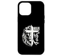 Man of Faith Lion Cross Christian Graphic Design Case for iPhone 12 Pro Max