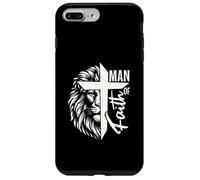 Man of Faith Lion Cross Christian Graphic Design Case for iPhone 7 Plus/8 Plus