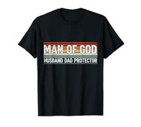 Man of God Christian Dad Husband Faith Bible Verse T-Shirt