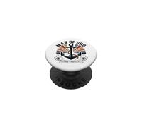 Man Of God Cool Anchor Husband Protector Hero Father's Day PopSockets Adhesive PopGrip
