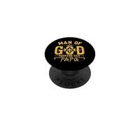 Man Of God Cool Crown Husband Protector Hero Father's Day PopSockets Adhesive PopGrip