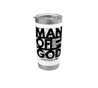 Man of God Cool Husband Protector Hero Father's Day Stainless Steel Insulated Tumbler