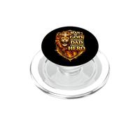 Man Of God Cool Lion Protector Husband Hero Father's Day PopSockets PopGrip for MagSafe