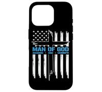 Man Of God Cross American Flag Jesus Christian Case for iPhone 16 Pro
