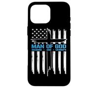 Man Of God Cross American Flag Jesus Christian Case for iPhone 16 Pro Max