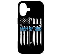 Man Of God Cross American Flag Jesus Christian Case for iPhone 17