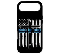 Man Of God Cross American Flag Jesus Christian Tee Case for iPhone Air