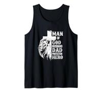 Man of God Dad Husband Protector Hero Christian Father's Day Tank Top