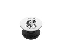 Man Of God Father's Day Cool Lion Husband Protector Hero PopSockets Adhesive PopGrip