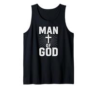 Man of God Husband Christian Faith Dad Grandfather Uncle Tank Top