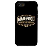 Man Of God Husband Dad Protector Christian Father Jesus Papa Case for iPhone SE (2020) / 7/8