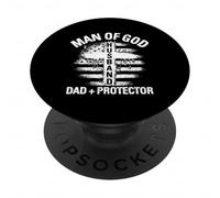 MAN OF GOD HUSBAND DAD + PROTECTOR Christian Men's PopSockets Adhesive PopGrip