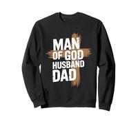 Man Of God Husband Dad Religious Cross Father's Day Faith Sweatshirt