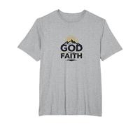 Man of God Man of Faith Inspirational Christian Message T-Shirt, Men's Big and Tall, Heather Grey, 3X Tall
