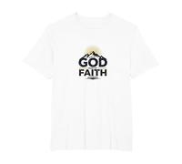 Man of God Man of Faith Inspirational Christian Message T-Shirt, Men's Big and Tall, White, 5X Tall