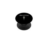 Man Of God Minimal Faith Scripture Believer Christian Cross PopSockets Adhesive PopGrip