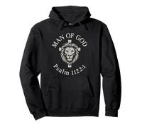 Man of God Psalm 112:1 Lion Christian Pullover Hoodie