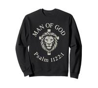 Man of God Psalm 112:1 Lion Christian Sweatshirt