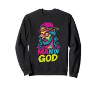 Man Of God - Vintage Colorful Jesus Christian Faith Sweatshirt